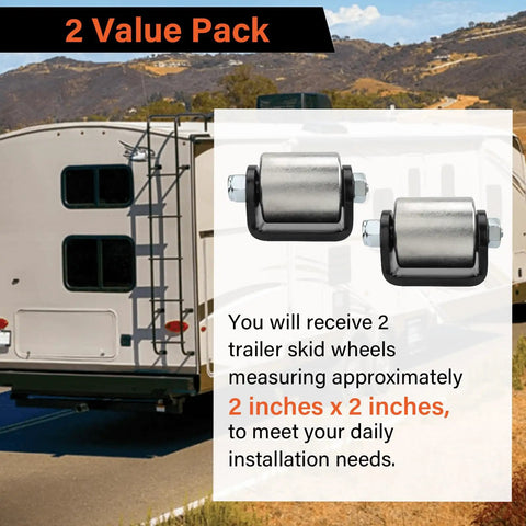 Heavy Duty Weld On Steel Micro Rollers For RV Trailers And Motorhomes 2 Inch Ball Bearing Design Weld On Casters For Low Profile
