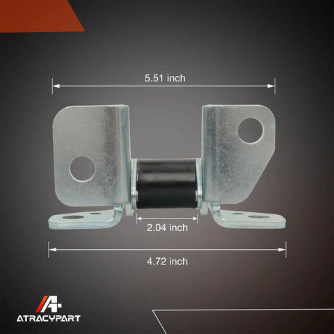 Premium Steel Lower Door Hinge Driver Side Left Front Hella Strong Straight Bolt Up Auto Replacement Fits Dodge Charger Durango Chrysler 300 Jeep Grand Cherokee Replaces 55113665AI, dimensions shown.