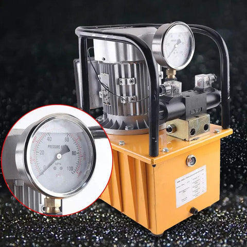 Heavy Duty 750W Electric Hydraulic Pump 110V Double Acting Solenoid Valve 10000 Psi With 7L Oil Reservoir Hella Reliable Power And Zero Hassle Setup For Everyday Garage Tasks Or Serious Shop Builds