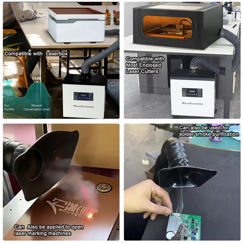 Pro Grade Laser Engraver Smoke Purifier With 4 Stage Filtration Solder Fume Extractor for Laser Cutter setup in workshop