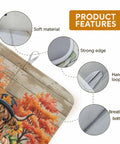 Fall Thanksgiving Dish Drying Mat Set 16 X 18 Inches Absorbent Microfiber Cozy Kitchen Counter Mats with cow and autumn design features
