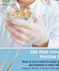 High Precision 6 Inch Tweezers With Curved Point Forceps Stainless Steel For Delicate Handling And Precision Work Anti Glare Finish Durable Nonstick Tips Easy Squeeze Medical Grade Tools, curved tips for small object handling