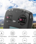 FPV RC Transmitter Beefed Up With Touch Screen And 2.4Ghz Link For Quadcopter Racing Mode 2 Includes FS-IA6B Receiver Low Power Consumption