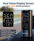 Portable Tire Inflator With Digital Pressure Gauge And Auto Shut Off Cordless Air Compressor For Cars with display screen