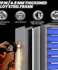 Grinding sparks near Boss Level Heavy Duty 100 Drawer Nut And Bolt Organizer Cabinet With Stainless Steel Build in workshop.