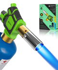 Beefy Pro Grade Flame Torch Head With Igniter For Propane And MAPP Gas Tanks, Heavy Duty Blow Torch For Soldering, Brazing