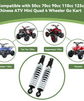 Beefy Front Shock Absorber Kit For 125Cc And 110Cc Tao Tao Coolster ATV Quad 275Mm Shock Fits 50Cc 70Cc 90Cc Kazuma SunL Go Kart