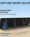 High Efficiency 220W 40V Monocrystalline Foldable Solar Panel with angle guide on sandy terrain