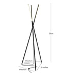 LED Tripod Floor Lamp With Dimmable Lights For Living Room Bedroom And Office Dope Modern Black Standing Lamp With Three Light Heads, 5 feet tall.