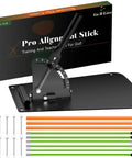 Golf Alignment Sticks Holder And Swing Trainer with alignment sticks, adjustable plate, and packaging