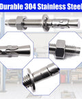 304 Stainless Steel Concrete Anchors Wedge Anchor Fasteners One Half Inch By Four Inch Pack Of 10 Heavy Duty Concrete Anchors