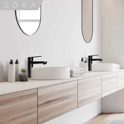 Brass Matte Black Bathroom Faucet With No Fuss Pop Up Drain And Deck Plate For 1 Or 3 Hole Install Single Handle RV Style Built Tough Durable Lead Free Brass With Ceramic Disc Cartridge Rust Resistant Modern Bath Fixture