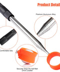 Telescopic Golf Ball Retriever With 12 Foot Aluminum Shaft, Water Safe Ball Grabber Tool For Easy Pickups and Two Sided Grip