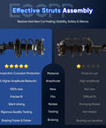 Comparison of Nissan Altima Front Strut Assembly Complete Shock Absorber Kit with features and benefits listed.
