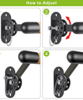 Instructions on how to adjust the Wall Mount Ballet Barre Set Three Piece 99 Inches Long Solid Wood Dance Bar With Height Adjustable Metal Brackets.