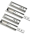 4 pieces of 5 Inch Drawer Slides Full Extension Ball Bearing Drawer Runners Side Mount With Smooth Nylon Wheels For Kitchen Cabinets Wardrobes And Dressers 44.1 Pound Capacity Soft Close