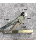 245mm Adjustable Ratchet Lifting Hinge For Drawing Tables And Massage Beds Featuring Seven To Ten Gear Settings, showing detailed measurements.