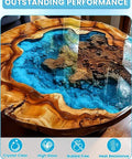 Epoxy Resin 1 Gallon Kit Crystal Clear Self Leveling Bubble Free Anti Yellowing Easy Mix 1 to 1 for art casting wood molds.