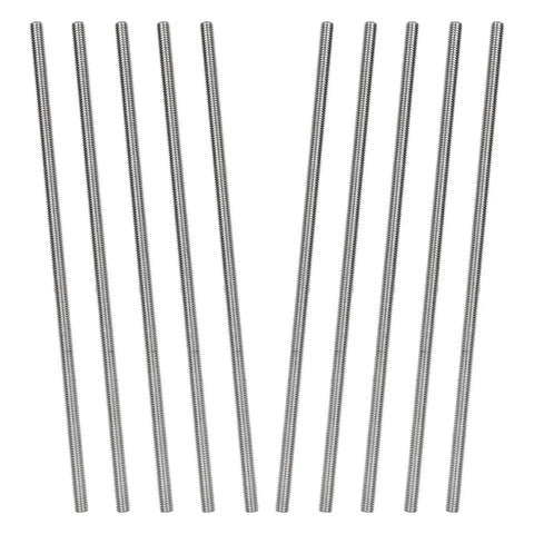 10 Pack M8 x 250mm Fully Threaded Stainless Steel Rods 304 Grade Right Hand Thread 1.25mm Pitch Long Threaded Screws for Anchor Bolts Hangers U Bolts Beefy Durability Corrosion Resistant