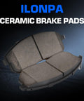 ILONPA front ceramic brake pads set with hardware, 4 pieces