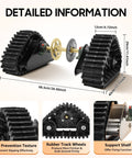 Detailed view of Go Kart Tracks Assembly Kit 23 Point 6 Inch Rear Axle Track Kit For ATV And Quad Frames, showing rubber track wheels.