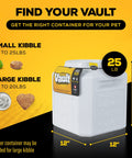 Vittles Vault Airtight Pet Food Storage Container For Dogs And Cats Keeps Kibble Fresh With Durable Locking Lid dimensions chart