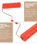 Top Shelf Rubber Textured Paint Roller With Kick Butt Spiked Surface for DIY wall and floor decorating, featuring a durable rubber texture.