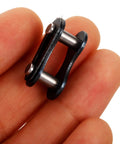 10 Pack Bicycle Chain Link Connector Single Speed Wheel Beefy Roller Steel No Drama Quick Fix Kit in a hand.