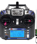 Six Channel 2.4GHz AFHDS 2A RC Transmitter And Receiver with dual joysticks and digital display for precise control