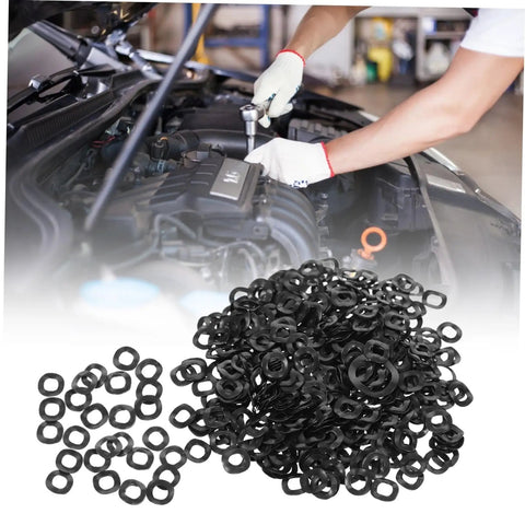 Wave Washer Kit 500 Pcs Wave Gasket Springs Steel For Electrical Connectors And Machinery, Heavy Duty Compression Washers, Thrust Seals To Prevent Loosening, Durable Rust Resistant Elasticity, Sealing Element Set, installed in car engine
