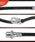 Close-up of Front Brake Hydraulic Hose Kit For Toyota Corolla 2003 To 2008 1.8L And Prius 2004 To 2009 1.5L fittings and materials