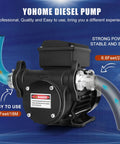 Heavy Diesel Transfer Pump Delivering A Fast 20 Gpm Flow With 110V Electric Power For Slick Kerosene And Biodiesel Handling plus solid pump design with attached hoses.