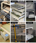 Heavy Duty Full Extension Drawer Slides Equipped With Smooth As Silk Ball Bearings And Built Different Steel Tracks For Quiet Cabinet Gliding And Heavy Lifting Power in various setups.