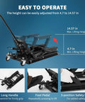 Heavy Duty 1500Lb Hydraulic Motorcycle Lift Jack For Dirt Bikes And ATVs With 4.7 to 14.57 Inch Lift Height Non Slip Platform