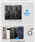 Compatibility image for MagSafe Wallet With Five Card Slots, RFID Blocking, And Adjustable Stand on various phone models