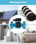 115V Hot Water Recirculating Pump 168W with 3Speed Settings and NPT 1 Inch Connections for Tank Heaters in home setting with solar panel