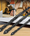 Heavy Duty 6mm Masonry Drill Bit Set 10 Piece Quarter Inch Size Tungsten Carbide Tip Concrete Drill Bits For Tile Brick Plastic and Wood