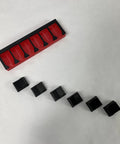 3D Tool Tray Socket Extension Organizers Set For Drawer Organization, 3 Piece Red And Black Magnetic Trays display on white surface