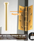 6 Pack Door Hinge Pins 3.5 Inch Legit Oil Rubbed Bronze And Gold Heavy Duty Stainless Steel replacement pin with door hinge.
