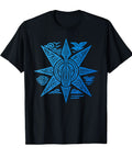 Hawaiian Outrigger Canoe Tee With Polynesian Tribal Art For Men, Ocean Adventure Shirt For Canoeing And Fishing Lovers, Island Style T Shirt