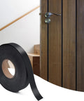 Black Slatwall Inserts Dope Wall Plate Gap Filler For Modern Room Makeover Embedded Vinyl Panels, flexible trim roll next to wooden door installation.