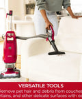 Hassle Free Bagged Upright Vacuum With No Touch Auto Dump And Smooth Lift Up Pod For Stairs cleaning pet hair from couch