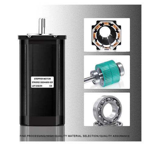 Nema 23 CNC Stepper Motor Kit 3A 1.2Nm with internal components: rotor, stator, bearing, for DIY CNC and laser projects
