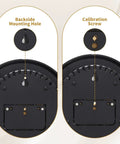 Back view of Three In One All Season Weather Station With Thermometer Barometer Hygrometer, showing mounting hole and calibration screw.