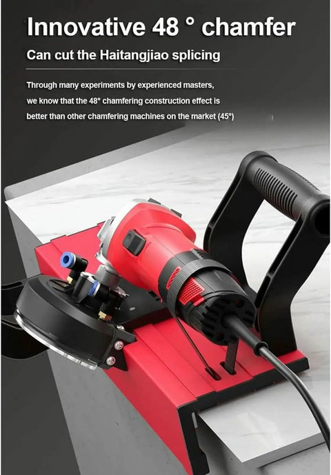 Built Tough 45 Degree Electric Tile Chamfering Machine With Adjustable Spacer Plates And Dual Water Spout for edge beveling