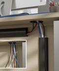 TV Wire Hider Cord Cover For Wall Mount TV Half Round Cable Raceway with hinged lid managing desk cables