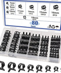 Grab This Ultimate 80 Pcs Spring Band Hose Clamp Assortment Kit For Your Smooth DIY Plumbing And Silicone Vacuum Setup. It Features Stepless Design That Snaps Right Onto Any Tubing Size. Perfect For Garage Pros And Homeowners Who Need A Solid Metal Grip. 80-piece steel spring hose clamp kit, 7-18mm sizes, in storage case