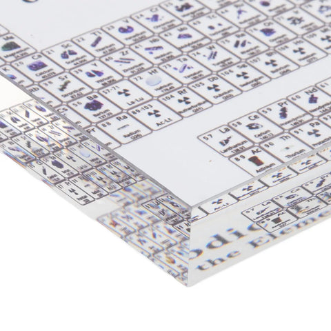 Periodic Table Acrylic Teaching Display Decor 1 Piece Perfect For Classrooms And Home Desks Real Elements Not Included Small 56x50x42mm Clear See Through Educational Element Chart close-up