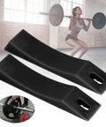 Nonslip Barbell Jack For Easy Plate Changes No Sweat Quick Loading Unloading Weightlifting Gear That Saves Time And Energy Barbell Plate Change Cushion 1 Pair showing silicone wedges for weightlifting with barbell setup.