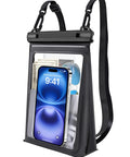 Waterproof Phone Pouch With Sealing Strip, Large Capacity Dry Bag holding phone and sunglasses, 6 inch wide opening